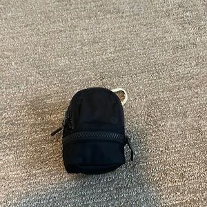 Black mini lululemon keychain backpack